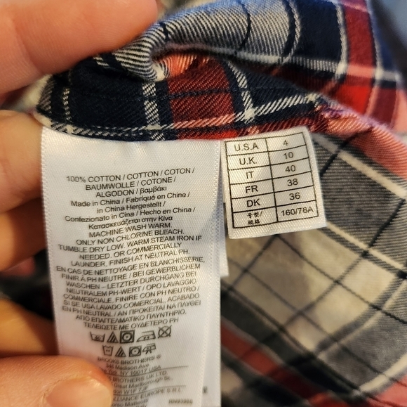 Brooks Brothers Red Fleece Size 4 Button Down - Picture 4 of 4